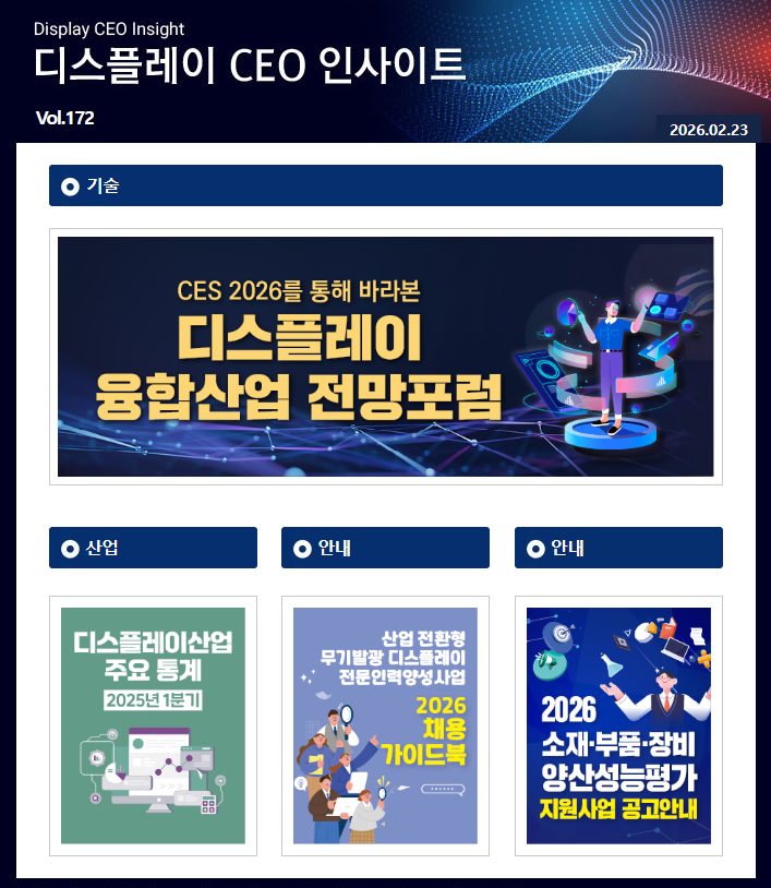 디스플레이 CEO 인사이트 (Vol.172)