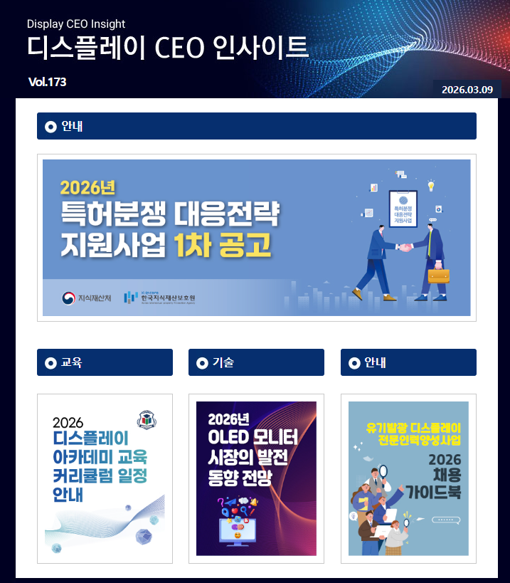 디스플레이 CEO 인사이트 (Vol.173)